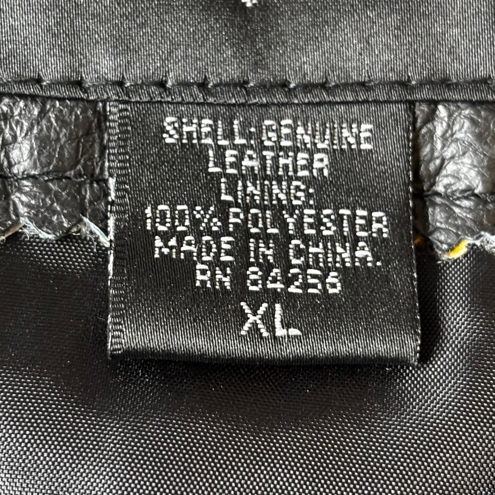 Diamond Plate Leather Fringe Vest Biker Western Festival Lacing XL Concho - Picture 10 of 12